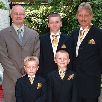 The Moat boys:Jay, Luke, Graham, Scott and Jacob