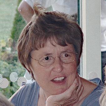 Liz at the wedding