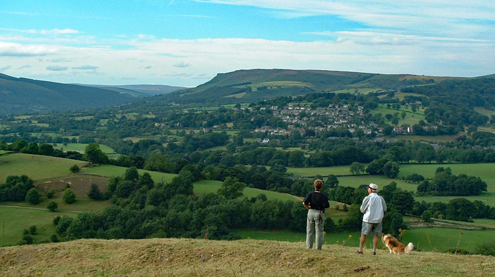 Derbyshire is a beautiful county - Chris and Phil with Mica