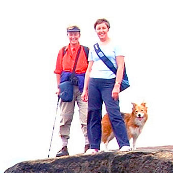 On top of the world: Chris, Liz and Mica