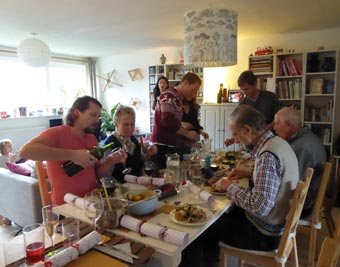 A post-Christmas party at Tim and Lorna's flat