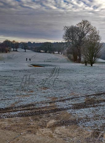 Petersfield Golf Course on a frosty morning