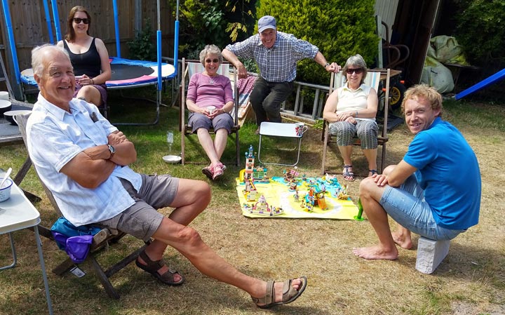 John just manages to get in the photograph, having set the timer on his phone!