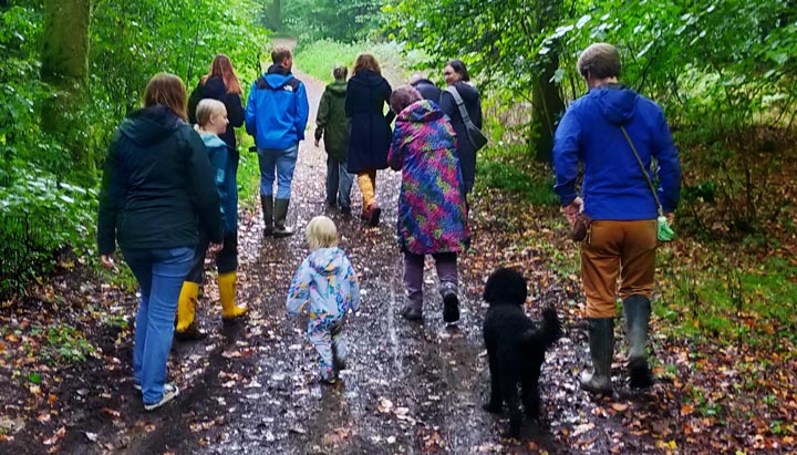 A muddy walk with the family in Bramdean Common